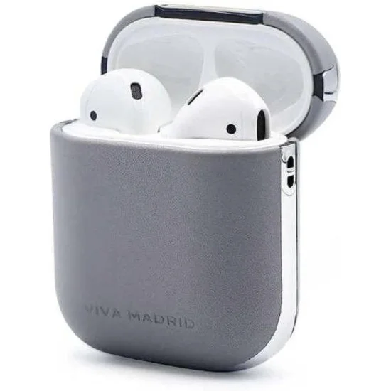 Viva Madrid Airex Vellum Leather Case for airpods 2 - Silver